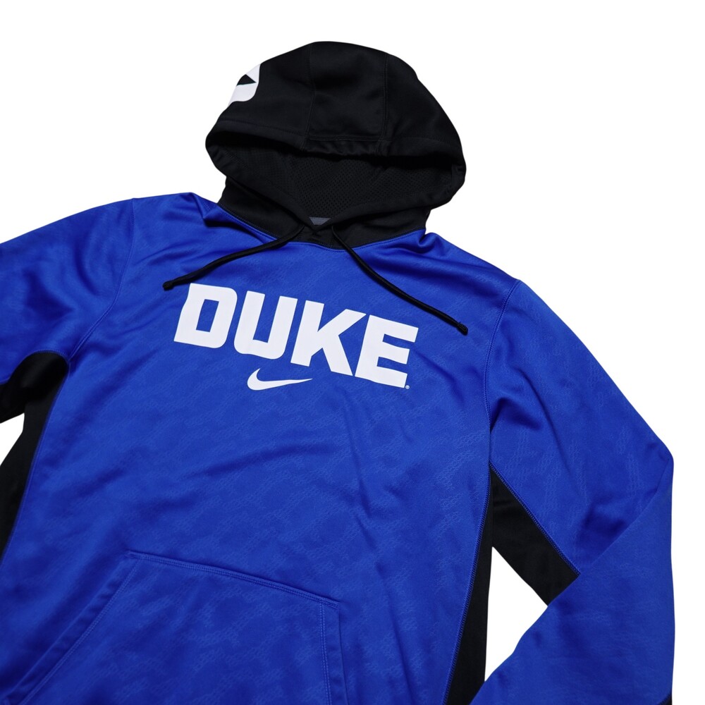 Duke Blue Devils Hoodie Sweatshirt Mens L Blue NCAA Basketball Nike Therma-FIT